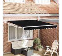 vidaXL Auvent rétractable Noir 300 x 250 x 165 cm