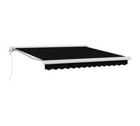 vidaXL Store à enrouleur 350 x 250 cm – noir, tissu et métal