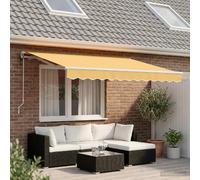 vidaXL Store à rallonge couleur sable 4 x 3 m en toile et aluminium