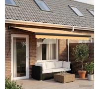 vidaXL Auvent rétractable Sable 400 × 300 cm Tissu et Métal