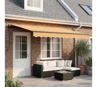 vidaXL Auvent rétractable Sable 450 × 300 cm Tissu et Aluminium