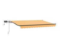 vidaXL Auvent rétractable sable 450 x 300 cm, protection de jardin et terrasse, auvent rétractable rectangulaire, auvent moderne pour extérieur, solution de baldaquin réglable