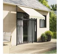 vidaXL Marquise rétractable Crème 200x115 cm Tissu et acier