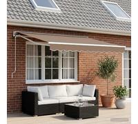 vidaXL Auvent électrique 3,5 x 2 m Taupe 100 % polyester