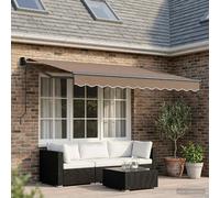 vidaXL Store taupe 3,5 x 2 m en polyester et métal