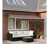 vidaXL Auvent Rétractable Taupe 3,5 x 2 m tissu