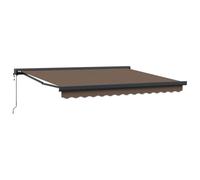 vidaXL Store banne télescopique taupe 350 x 250 cm en tissu et métal