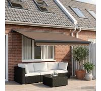 vidaXL Auvent rétractable Taupe 350 x 250 cm Toile et Aluminium