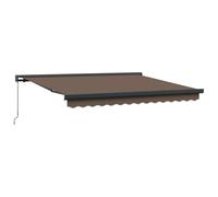 vidaXL Store à rallonge taupe 350 x 250 cm en lin et aluminium