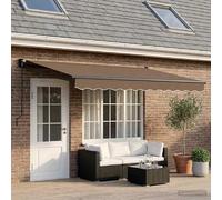 vidaXL – Store enroulable extensible – Taupe – 4,5 x 3 m – 100% polyester & aluminium