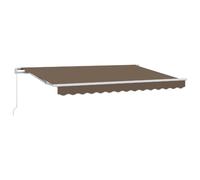 vidaXL Auvent rétractable Taupe 4,5 × 3 m Polyester et Aluminium