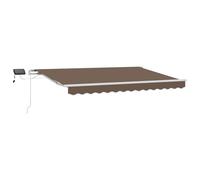 vidaXL Auvent rétractable taupe 400 x 300 cm, tissu et aluminium, pour jardin et terrasse, rectangulaire, moderne, réglable, protection UV, auvent extérieur, housse élégante
