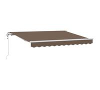 vidaXL Store banne télescopique taupe 450 x 300 cm, toile et aluminium