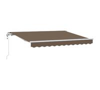 vidaXL Auvent rétractable Taupe 500 × 300 cm Tissu et Aluminium