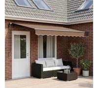vidaXL Auvent rétractable Taupe 500 × 300 cm Tissu et Aluminium