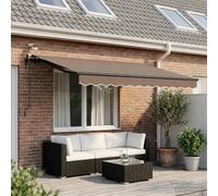 vidaXL, store enroulable taupe, 600 x 300 cm, polyester