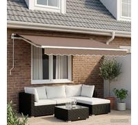 vidaXL, store enroulable de couleur taupe, 600 x 300 cm, en polyester et aluminium