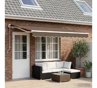 vidaXL Store banne rétractable taupe 600 x 300 cm en tissu et aluminium