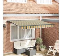 vidaXL Auvent Rétractable Vert 250 x 200 cm tissu