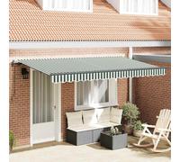 vidaXL Auvent Rétractable Vert 400 x 200 cm tissu