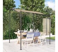vidaXL Store 2 x 2,3 m 180 g/m² tissu et acier Taupe