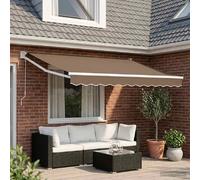 Auvent vidaXL, couleur taupe, 3,5 x 2,5 m, en polyester et métal