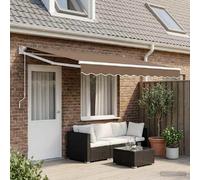 vidaXL Auvent Taupe 4,5 × 3 m Polyester et métal