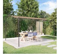 vidaXL Auvent taupe 4x3 m 180 g/m² tissu et acier 362396
