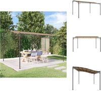 vidaXL Auvent Taupe 4x3 m 180 g/m² Tissu et acier - Pavillons & Tentes de réception