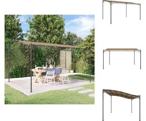 vidaXL Auvent Taupe 4x3 m 180 g/m² Tissu et acier - Pavillons & Tentes de réception
