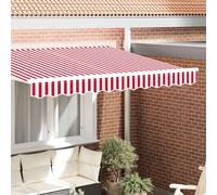 vidaXL Auvent Valence pour Cadre de 2.5 m Rouge et Blanc 2.3x0.2 m