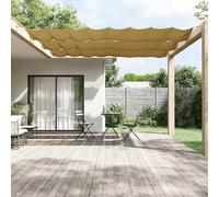 vidaXL Auvent vertical Beige 140x1200 cm Tissu oxford