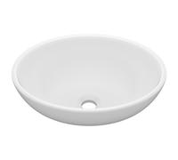 vidaXL avabo ovale blanc mat 40x33 cm Céramique