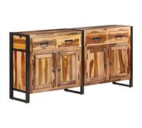 vidaXL avec Finition Miel Buffet Meuble de Rangement Armoire de Rangement avec 4 Tiroirs et 2 Compartiments 172x35x80 cm Bois d'Acacia Solide