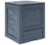vidaXL Composteur de jardin 60 x 60 x 73 cm 260 L Gris