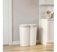 vidaXL Bac à déchets Blanc 48 x 30 x 51 cm PP 42033396