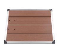 vidaXL Bac à douche de jardin WPC acier inoxydable 80 x 62 cm brun