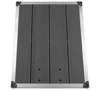 vidaXL Bac à douche de jardin WPC acier inoxydable 80 x 62 cm Gris