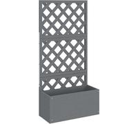 vidaXL Jardinière en treillis WPC 65x33x135 cm Gris