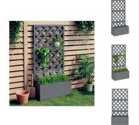 vidaXL Bac à fleurs avec treillis Gris 65x33x135 cm WPC - Pots de fleurs & Jardinières