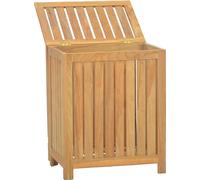 vidaXL Bac à linge 50x35x60 cm bois massif teck
