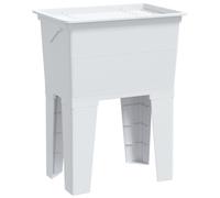 vidaXL Bac à linge blanc 59x41x75 cm Résine