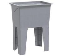 vidaXL Bac à linge Gris 59x41x75 cm Résine