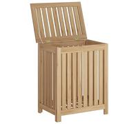vidaXL Bac à Linge Panier à Linge Panier de Rangement Corbeille à Linge Salle de Bain Maison Intérieur 50x35x60 cm Bois de Teck Massif
