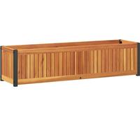 vidaXL Bac à plantes 110x30x27,5 cm bois massif acacia et acier