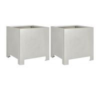 vidaXL Bac à plantes 2 pcs. 30x30x30 cm acier inoxydable