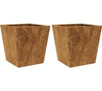 vidaXL Bac à plantes 2 pcs. 40x40x40 cm Acier résistant aux intempéries