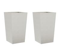 vidaXL Bac à plantes 2 pcs. 45x45x75 cm acier inoxydable
