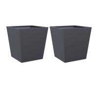 vidaXL Bac à plantes 2 pcs. Anthracite 40x40x40 Acier