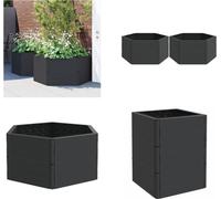 vidaXL Bac à plantes 2 pcs. Anthracite PP - Bac à plantes - Bacs à plantes - Bacs à fleurs
